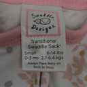 SwaddleDesigns Transitional Swaddle Sack, Arms Up Half-Length Sleeves & Mitten Cuffs, Swaddle for Newborn Transition to Baby Sleep Sack Wearable Blanket, 0-3 month, 6-14 lb, Heavenly Floral Pink