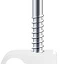 2 x White Cable Clips with Inserted Screws, Flexible Single Cable Screw Clips, Electrical Wire Fastener, 100 PCS