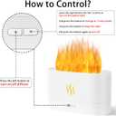 Flame Diffuser Humidifier-Auto Off 180ml Essential Oil Diffuser-2 Modes Brightness Aroma Humidifier with Fire Flame Effect for Home,Office,Spa,Gym (White)