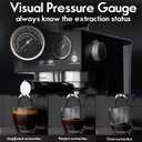 PULZO Espresso Machine with Grinder, 20 Bar All-in-One Coffee Maker
