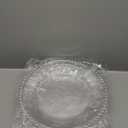 10Pcs Silver Rim Clear Charger Plates Bulk Wedding - 13" Premium Clear Plastic Chargers with Silver Beaded RimDecorative Dinner Charger Plates for Events & Parties