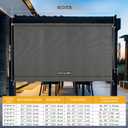 sunoff Outdoor Roller Shades, Cordless Patio Roller Up Blinds with Shade Cloth for Porch Gazebo Pergola Balcony Backyard, 2 Poles & 1 Fabric, Grey, 84" Wx72 H | Grey, 84"Wx72"H, Shade Cloth for Porch Gazebo Pergola Balcony Backyard, 2 Poles & 1 Fabric