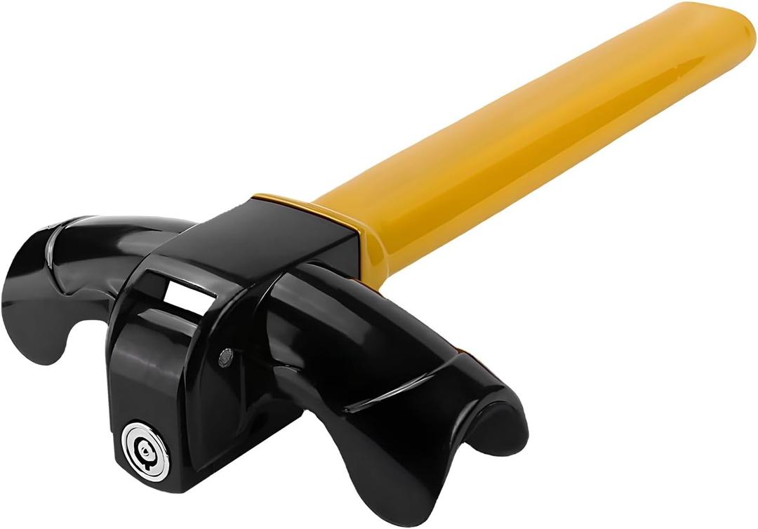 Car Steering Wheel Lock, Anti-Theft Security Rotary Steering Wheel Lock with 2 Keys, Universal Heavy Duty Steering Wheel Locking Device for Truck Van SUV, Car Accessories