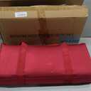 American Mahjong Set - Red Burgundy Soft Bag - 166 White Engraved Tiles, 4 All-in-One Rack/Pushers Western Mah Jongg Game Set, 6" x 21" x 10"