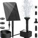 Solar Water Fountain, 2.5 W Solar Bird Bath Fountains with 9.2FT Cable, 5 Nozzles, Outdoor DIY Solar Water Pump Kit for Garden, Ponds, Fish Tank
