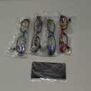 Gaoye 4-Pack Readers for Women, Blue Light Blocking Reading Glasses, Stylish Reading Glasses for Women in 4 Patterns (Flowers), Magnification Strength: 2.0 x