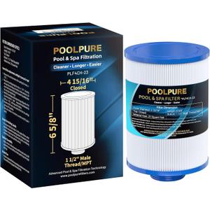 POOLPURE 4CH-23 Spa Filter Replaces PFF25TC-P4, Lifesmart 303263, 78459, Filbur FC-2400, Excel Filters XLS-442, Freeflow Lagas FF-100 CLX Claro, SD-00206, Aladdin 12536, AK-90032 Hot Tub Filter 1PACK