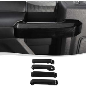 Voodonala for F-150 2015-2020Inner Door Handle Covers Trim for Ford F150 2015-2020 Compatible with Ford F150 F250 F350(Black Wood,4Pcs/Set)