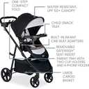 Britax Willow Brook S+ Baby Travel System, Infant Car Seat and Stroller Combo with Alpine Base, ClickTight Technology, SafeWash Insert and Cover, Glacier Onyx