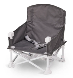 Regalo My Chair 2-in-1 Baby High Chair & Portable Travel Booster Seat, High Chair for Babies & Toddlers, Booster Seat for Kitchen Chair, Oversized Tray with Cup Holder, Gray