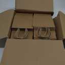 BagDream Gift Bags 100Pcs 5.25x3x8 Small Kraft Paper Gift Bags with Handles Bulk, Brown Paper Sacks for Small Business, Retail, Merchandise, Wedding Birthday Party Favor