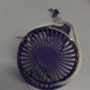 Portable Handheld Fan, 4000mAh, 180 Adjustable, 6 Speed Wind, USB Rechargeable Foldable Fan with Real-Time Electricity Display (Purple)