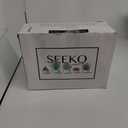 SEEKO Succulents Plants Artificial (3 Pack) - Indoor Fake Succulents with Black Pot