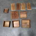 6 Pack Wooden Risers Display Stands Rustic Wood Cake & Cupcake Stands for Party Square Food Risers for Buffet Wooden Crates for Display Home Decor