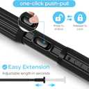 2pack Tension Curtain Rod 41-126 In(4-10Ft) Long Shower Curtain Rods No Drilling Outdoor Tension Rods For Patio Black Shower Rod For Window Or BathroomRod Diameter 1.26in-One-Bond Stretching