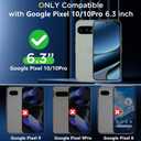 SPIDERCASE Magnetic for Google Pixel 10/Pixel 10 Pro Case, Military Grade Drop Protection Slim Crystal Clear Shockproof Anti-Fingerprint Phone Case, Phone Case for Pixel 10/10 Pro, Clear