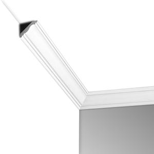 Ceiling Crown Molding Trim 7-Pack, High Impact Polystyrene Decorative Ceiling Moulding - Installed with Glue - 47 Ft in Total Length, White | Covers 47 ft, Polystyrene, Stylish Ceiling Moulding, Lightweight, Ideal for Interior Walls, Corner Décor