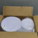 FLOWERCAT 200PCS White Plastic Plates Disposable Plates for Party - Heavy Duty Plastic Plates - 100 10" Dinner Plates and 100 7" Salad Plates for Weddings, Easter Parties and Events