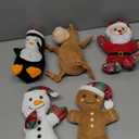 PELTEFLU Christmas Dog Squeak Toys for Small, Medium & Large Dogs, Tough Chew Toy for Teething & Chewing, Durable Interactive Puppy Gifts, 5Pack