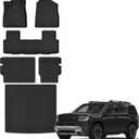 Auxko All Weather Floor Mats Cargo Mat with Backrest Mat for Honda Passport 2026 TPE Liners All Season Accessories Guard Odorless Anti-Slip Floor Liners Trunk Tray with Back Seat Protectors