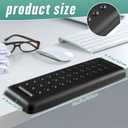 L-Shaped Desk Edge Cushion, 2 Pcs Memory Foam Elbow Support Padding Wrist Comfort Support Arm Rest for Office Home Table Accessories, Non-Slip(Leather,Dimpled Grip,Black)