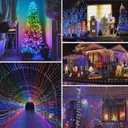 66ft Solar String Lights Outdoor Waterproof with Remote, 20mm Ovlied-Shaped LEDs with Three-Wire Hanging Design, 8 Twinkle Modes Great for Tree, Garden, Patio Decor Multicolor Fixed