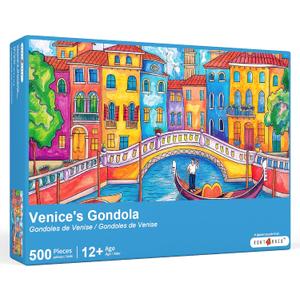 rokt&razo Venice's Gondoli, 500 Pieces Jigsaw Puzzles, Kids & Adults, Europe Puzzles, Family Game Nights, Finish Size 20.5 * 15.0in