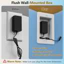 DVFR1W-1 Recessed Outlet Box, Recessed Electrical Box for Wall Mount TV, Outlet Mounting Box for New Construction&Retrofit Projects, Wall Outlet Box with Duplex & Decorator Style Covers,1-Gang