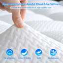 Dual Layer 5 Inch King Size Memory Foam Mattress Topper, 3 Inch Quilted Top Mattress Pad Cover and 2 Inch Cooling Gel Foam, Medium Firm for Back Support Pain Relief
