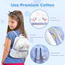 KIEAL Blue Kids Backpack, Kawaii Stuff Plush Backpack, Adorable Bag Handbag for Girls Kids Fans Birthday Present School Supplies