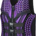 Poesidon Life Vest Life Jacket for Adult Legendary Geometric Print Ideal for Any Water Sports Unisex for Kayaking, Paddling, SUP, Fishing and More, Purple XL