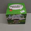 Solar Bird Feeders for Outside Hanging Metal Wild Bird Feeder Solar Lanterns Outdoor Waterproof Garden Decor for Yard Blue