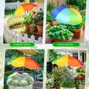 4 Pack Plant Umbrellas for Outdoor, 26" Larger Garden Plant Umbrella Shade, 39.5" Tall Sun Shade Cover with Adjustable Angle Height for Potted Plants, Garden Beds, Patio Flowers