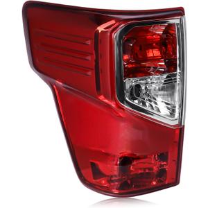 Tail Light Assembly Compatible with Nissan Titan 2017-2023 / Titan XD 2016-2023, Halogen Type Rear Lamp with Bulbs Replacement for 26555-EZ23D NI2801212, Red+Red Lens, Left Driver Side