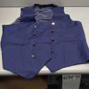 3 Piece Men's Suits Slim Fit Suits Double Breasted Suit Wedding Groomsmen Prom Business Suit Formal Tuxeds Blazer (Medium, Navyblue)