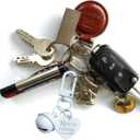 Heart Bell Keychains with Open Jump Buckle, Painted Metal Keychain Decor for Bag Purse Keys, DIY White Keychain Accessories with Heart Charm Bell (White)