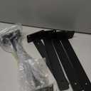 8 Pack - 10 inch Black Hidden L Shelf Bracket (1/5 Inch Thicked) Iron Floating Shelf Brackets Rustic Industrial Metal Brackets for Shelf Support