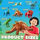 6-Pcs Inflatable Dinosaur Birthday Party Decorations - Large Blow-Up Dino Toys for Kids (20-26) Dinos for Boys or Girls - Self-Standing Vinyl Balloons for Jurassic Theme Party & Pool Floats
