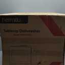 Hermitlux Countertop Dishwasher, 7 Washing Programs Portable Mini Dishwasher with 5-Liter Built-in Water Tank for Apartments & RVs, LED Light, Glass Door, No Hookup Needed
