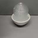 Ceramic and Glass Tabletop Fountain for Home Indoor Decoration Table Desk Office (White)