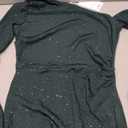 Womens Formal Wedding Guest Dress Christmas Cocktail Evening One Shoulder Long Sleeve Glitter Sparkly Dresses, Size M