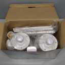 2 Pack Socket Fan Light and 360 Light Socket Extender, 18.5'' Socket Ceiling Fans with Remote, 3 Colors LED Light Bulb, Screw in Small Ceiling Fan for Bedroom Living Room Kitchen Garage, White