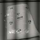 Halloween Pillow Covers 18x18 inch Set of 2 White Ghost Throw Pillow Cases Soft Plush Faux Fur Wool Couch Cushion Case for Chair Sofa Bedroom Living Room Home Decor