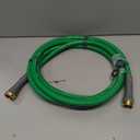 Garden Hose 10 ft, Short Leader Hose, Slim Lightweight Water Hose, Flexible and Durable, Leak-Free Connections, EPDM Rubber Hose for Patio, Lawn (Green)