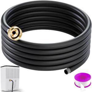 30FT Dehumidifier Drain Hose 3/4" FHT,Leakproof Dehumidifier Hose with Rustproof Durable Connector,Thickened drain hose for dehumidifier indoor,Perfectly Compatible with Most Brands of Dehumidifiers