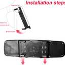 Car Accessories for Women, Bling Rear View Mirror Clip On, Wide Angle Rearview Mirror HD Rhinestone Mirror, Sparkly Car Interior Accessories (Black)