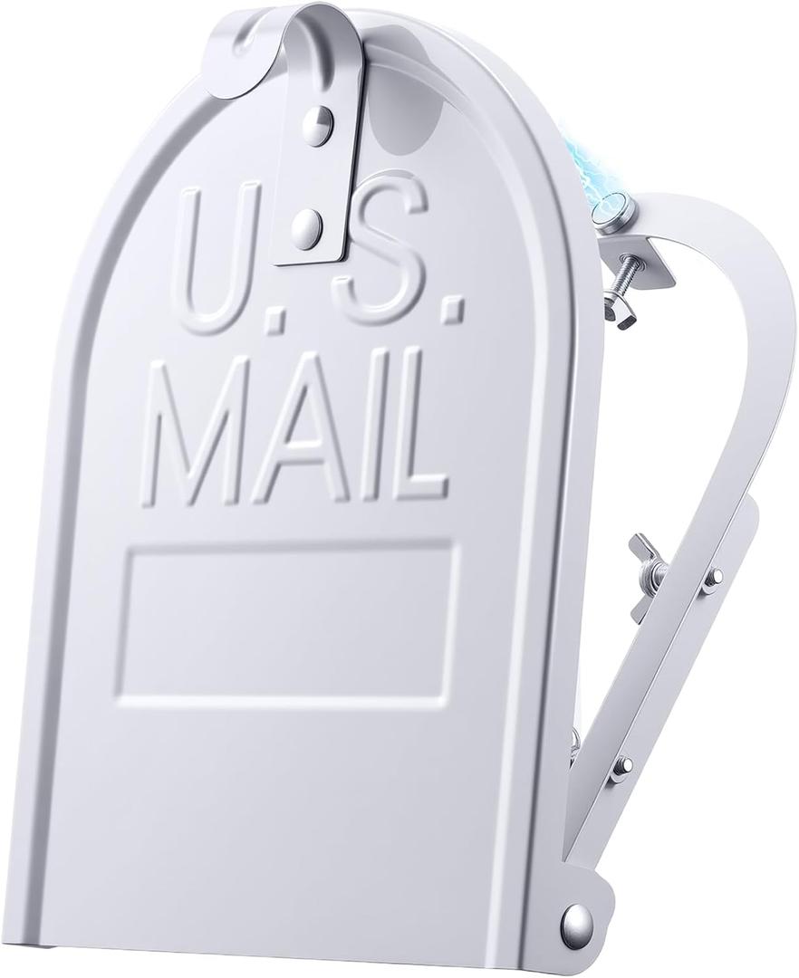 Frienda 6 1/4 Inch (W) by 8 Inch (H) Screw-Fixed Mailbox Door Replacement - Metal Mail Box Replacement Parts for Brick Mailbox Door - Fix for Rusted Standard Mail Box - White