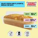 Kitchen Discovery Plastic Bread Box Container Preserve Bread Up To 5 Days and Keep Flavor and Freshness - Bread Box Plastic Storage