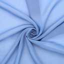 58" Solid Color Chiffon Fabric Rustic Sheer Bridal Wedding Party Decorations Backdrop, Dusty Blue, 10 Yards