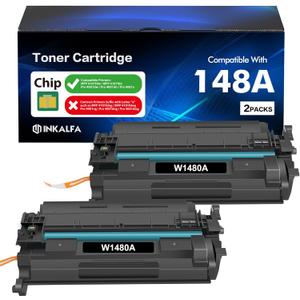148A Toner Cartridge Black MFP 4101fdw Compatible for HP LaserJet 148 148A 148X W1480A Toner for HP LaserJet Pro 4001n MFP 4101fdw 4101fdn 4001dw 4001dn Printer High Yield Ink with Chip 2 Pack